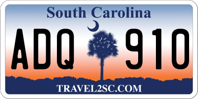 SC license plate ADQ910