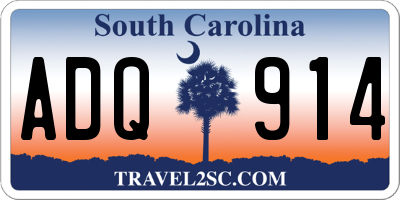 SC license plate ADQ914