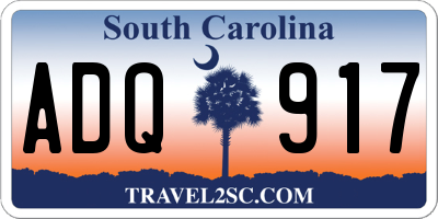 SC license plate ADQ917
