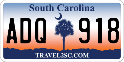 SC license plate ADQ918