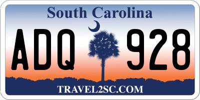 SC license plate ADQ928