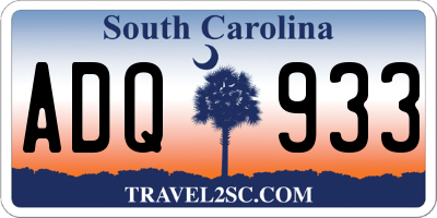 SC license plate ADQ933
