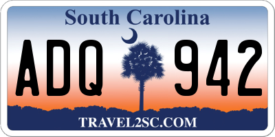 SC license plate ADQ942
