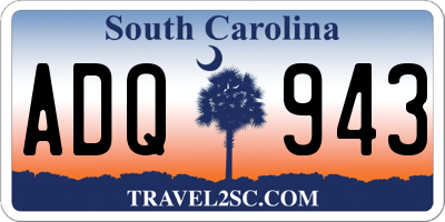 SC license plate ADQ943