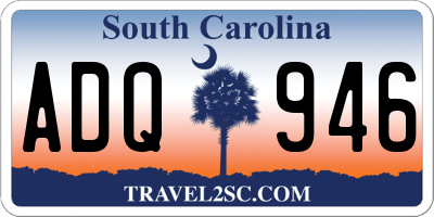 SC license plate ADQ946