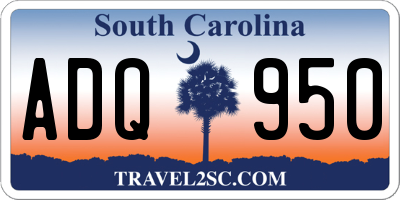 SC license plate ADQ950