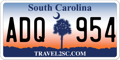 SC license plate ADQ954