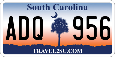 SC license plate ADQ956