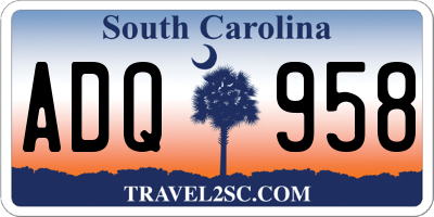 SC license plate ADQ958