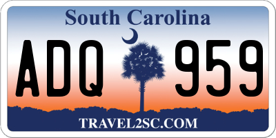 SC license plate ADQ959