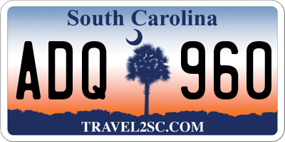 SC license plate ADQ960
