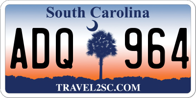 SC license plate ADQ964