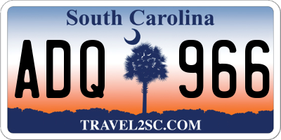 SC license plate ADQ966