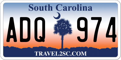 SC license plate ADQ974