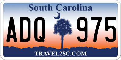 SC license plate ADQ975