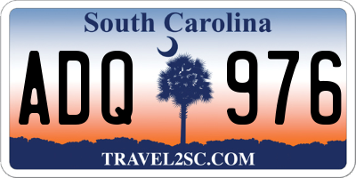 SC license plate ADQ976