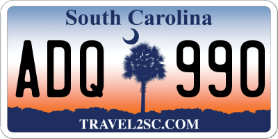 SC license plate ADQ990