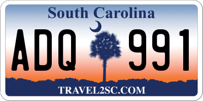 SC license plate ADQ991