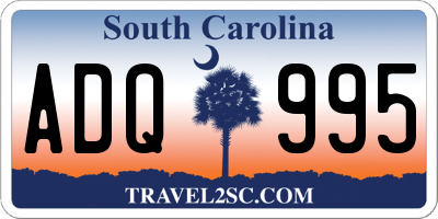 SC license plate ADQ995