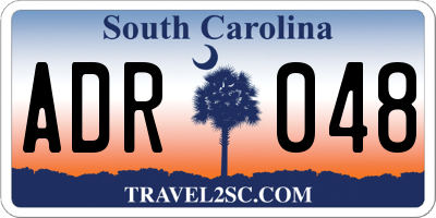 SC license plate ADR048