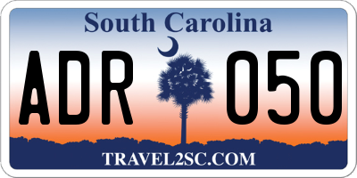 SC license plate ADR050