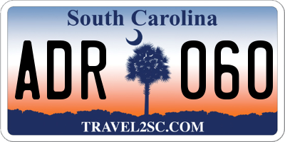 SC license plate ADR060