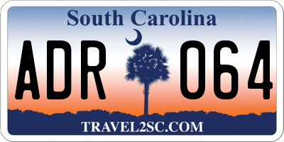 SC license plate ADR064