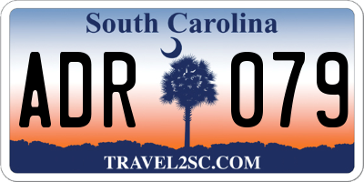SC license plate ADR079