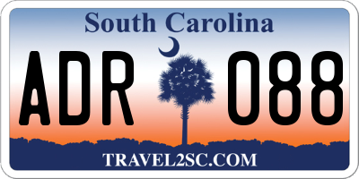 SC license plate ADR088