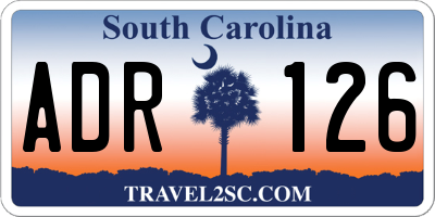 SC license plate ADR126