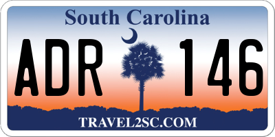 SC license plate ADR146