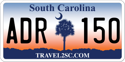 SC license plate ADR150