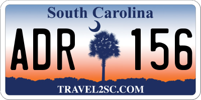SC license plate ADR156