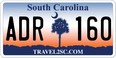 SC license plate ADR160