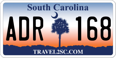 SC license plate ADR168
