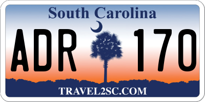 SC license plate ADR170