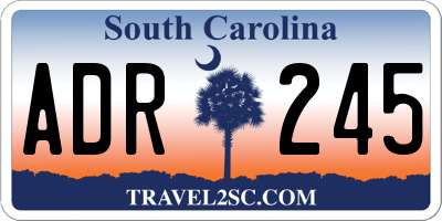 SC license plate ADR245