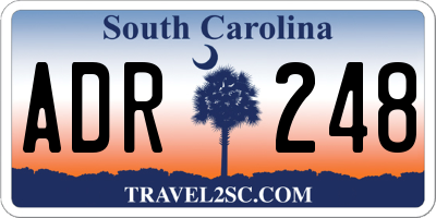 SC license plate ADR248