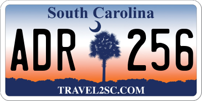 SC license plate ADR256