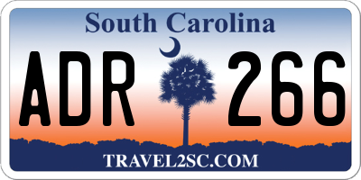 SC license plate ADR266