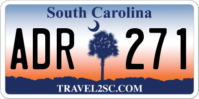 SC license plate ADR271