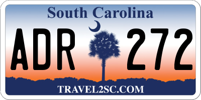 SC license plate ADR272