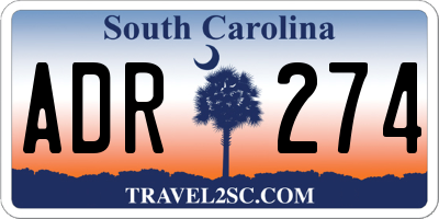 SC license plate ADR274