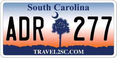 SC license plate ADR277