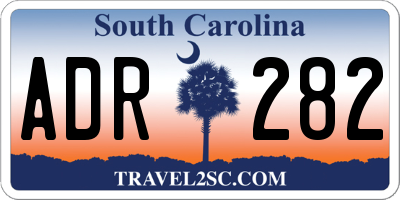 SC license plate ADR282