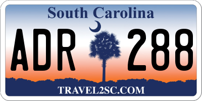 SC license plate ADR288