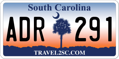 SC license plate ADR291