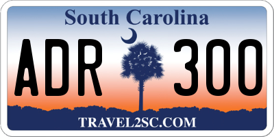SC license plate ADR300