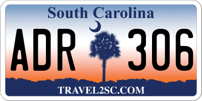 SC license plate ADR306