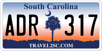 SC license plate ADR317